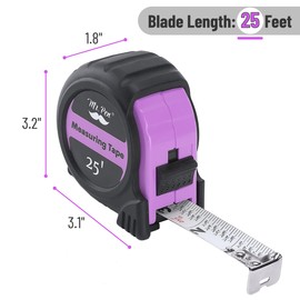 Mr. Pen- Tape Measure, 25-Foot, Pastel Purple, Steel Measuring Tape Measure with Fractions, Retractable Measuring Tape Retractable