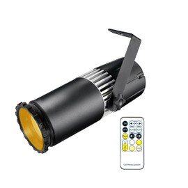 SENLAN 15W Double White/Cool White Warm White LED Pinspot Light with Manual Focus by IR Controller Headlight for Disco KTV Party Wedding