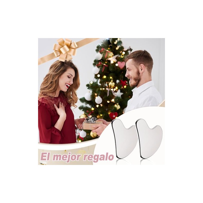 2 piezas de Gua Sha, gua sha acero inoxidable, Herramienta
