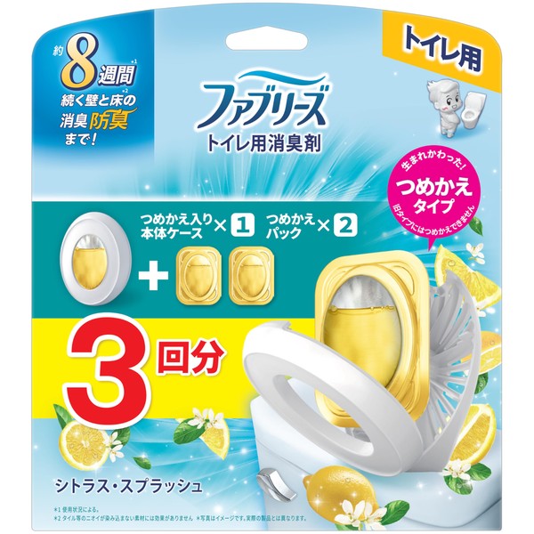 Febreze Deodorizing Air Freshener for Toilets, Citrus Splash Refill, Main