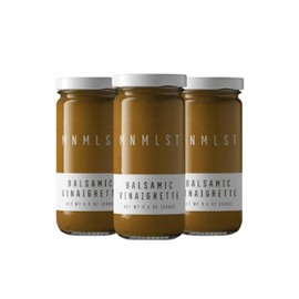 MNMLST Balsamic Vinaigrette Dressing, Gluten Free Creamy Salad Dressing w/Balsamic Vinegar & More, Dipping Sauce & Marinade for Vegetables, Wings, Pizza, Family Salad Favorite, 8.5 oz(Pack of 3)