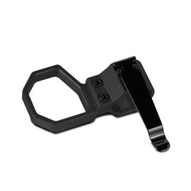 Triton Cottos 6061 T6 Aluminum Flashlight Ring for Most 1" Flashlights with Detachable Pocket Clip, Flashlight Retention Ring