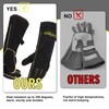 iuhkjnuh Fireplace Gloves Fire Heat Resistant: Fireproof Leather for Fireplace