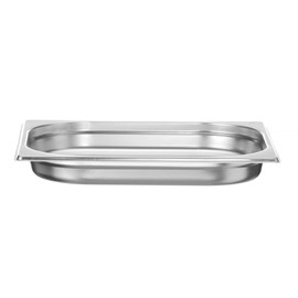 HENDI Gastronorm Container, Temperature Resistant from -40° to 300°C, Hot Air Oven, Fridge and Freezer Chafing Dishes, Bain Marie, 2L, GN 1/2, 325 x 265 x (H) 40 mm, Stainless Steel