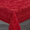 Holiday Elegance Engineered Jacquard Christmas Tablecloth (RED, 60" X 120"