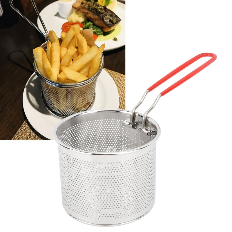 304 Stainless Steel French Fries Basket Multifunctional High Temperature Resistant