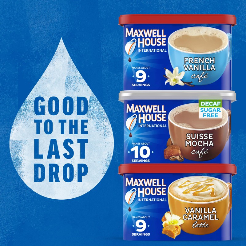 Maxwell House International French Vanilla Café-Style Instant Coffee Beverage Mix,
