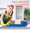 YSYJ Blue Plastic Tablecloth Roll Disposable 54 in x 300