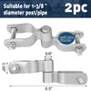 2 Pack Chain Link Gate Hinge Kit for 1-3/8" Pipe