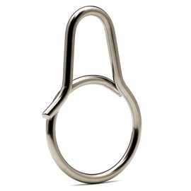 TUNUKE Titanium Carabiner Small Key Chain Keyring Ring Lightweight Mini, F Silver