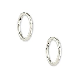Kendra Scott Gina Seamless Huggie Earrings in 14K White Gold, Fine Jewelry for Women