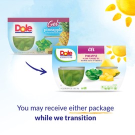 Dole Fruit Bowls Pineapple in Lime Flavored Gel, Back To School, Gluten Free Healthy Snack, 4oz, 24 Total Cups