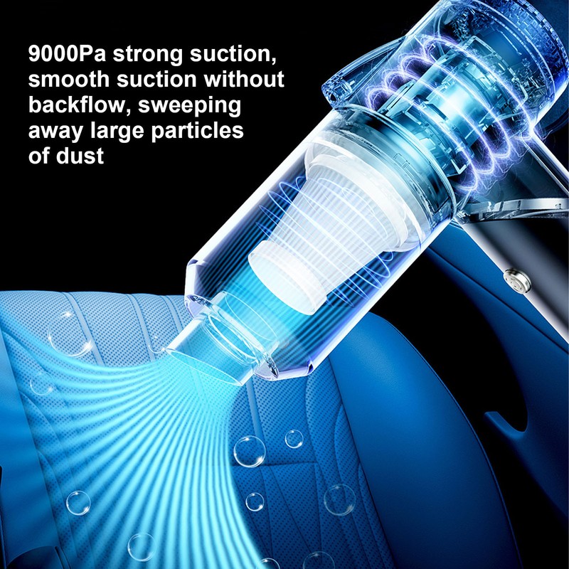 Handheld Vacuum Cleaner Cordless 90° Foldable 9000Pa 4000mAh Battery Rechargeable