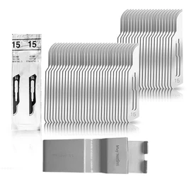 May Scalpel Blades Figure 15 Carbon Steel for Scalpel Holder No. 3 Replacement Blades Individually Sterile Packed Includes Blade Puller Pack of 50