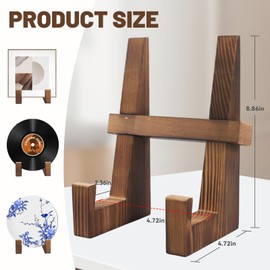 BONUMVITA Cookbook Stand for Kitchen, Natural Wooden Cookbook Holder for Kitchen Counter,Rustic Cookbook Holder Stand(8.8inch)