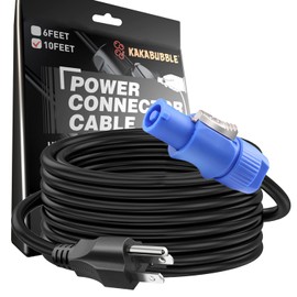 KAKABUBBLE 20A NEMA 5-15P to PowerCON AC Power Cable - 3-Pin Male Connector for Outdoor Stage Lighting and LED Screen - 3.05/10FT Heavy Duty Extension Cord