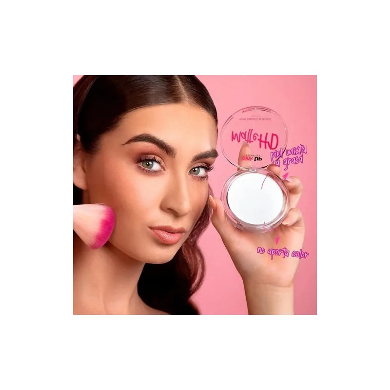 Pink Up, Polvo Compacto Hd, Matificante, Pieles Mixtas Color Transparente
