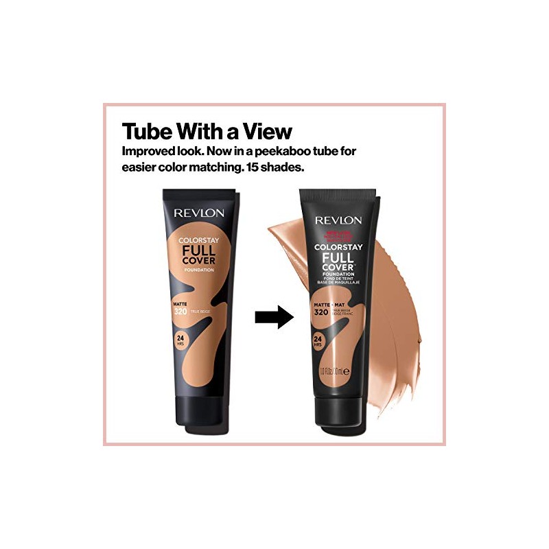 Revlon ColorStay Full Cover Foundation, True Beige, 1.0 Fluid Ounce