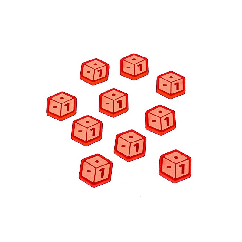 LITKO Minus One Tokens, Fluorescent Pink (10)