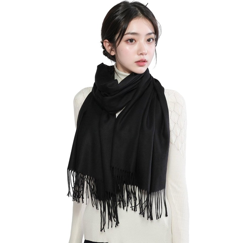 RIIQIICHY Scarf, Women's Scarf, Large Scarf, Weddings, Cashmere Touch, Solid,
