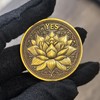 Yes-No Decision Making Coin with Lotus and Phoenix Design: Inspirational