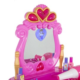Pretend Play Princess Vanity with Stool, Accessories, Lights, Sounds by Hey! Play! , Pink