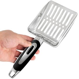 Stainless Steel Cat Litter Scoop, Metal Kitty Litter Scoop for Sifting Litters