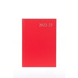 Collins Essential A5 Week to View 2022-23 Mid-Year Diary - Red (ESSA53M.15-2223) - Academic Year Student Journal Planner with diary, notes and timetables