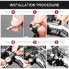 Motorcycle Helmet Lock, 2Pcs Universal Motorcycle Helmet Anti-Theft Security Helmet