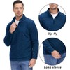 TACVASEN Golf Quarter Zip Pullover Men Sweatershirt Stand Collar Casual