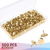 Pack of 500 Gold Drawing Pins Stainless Steel Rustproof Thumb