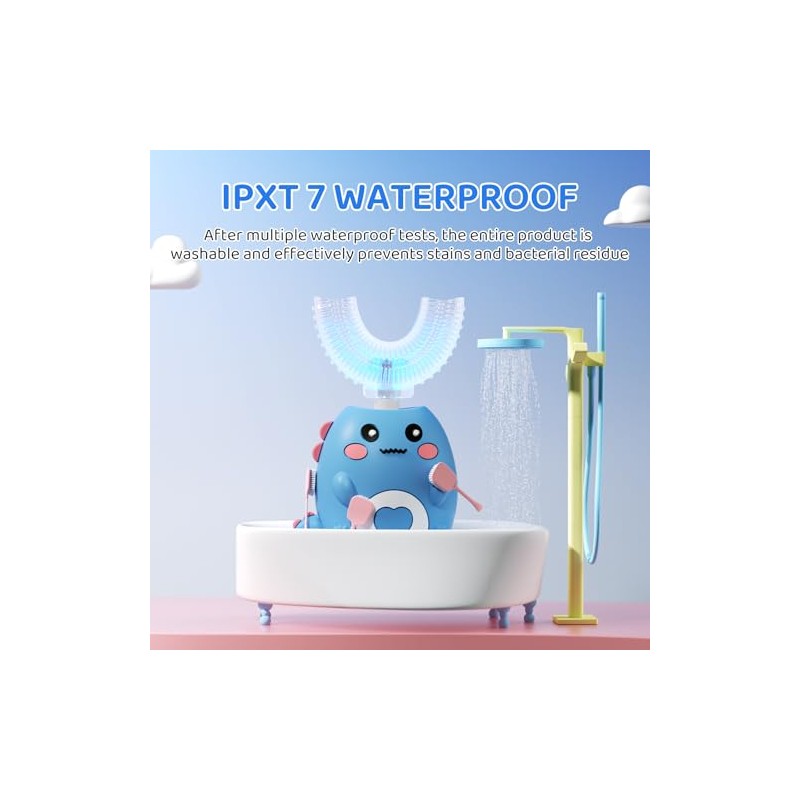 Kids U Shaped Electric Toothbrush, with 3 Cleaning Modes, with