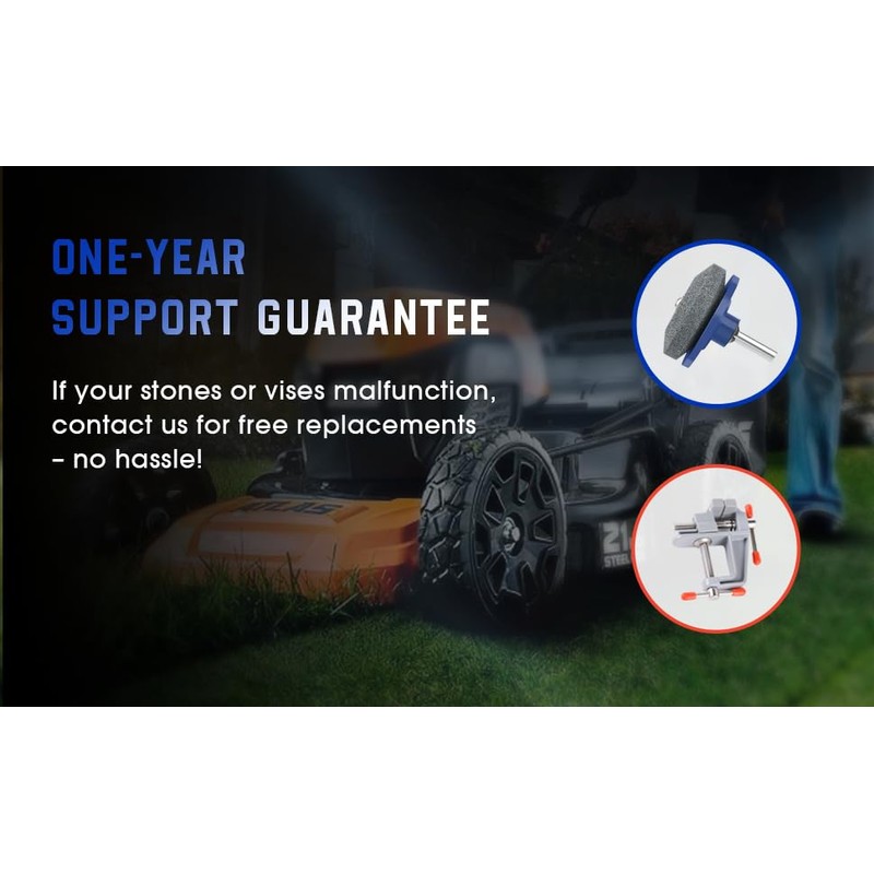 VLIKE Mower Blade Sharpening Kit with Locking Mini Vises