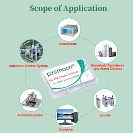 Pzsmocn 20 Sets IDC 2*4 Double Row Rectangular Plug Adapter FC Black Crimping Wire Three Piece Set 2.54mm Pitch 8-Pin FC Female Connector for JTAG Connector Ribbon Cable