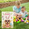 YOVOYOA Golden Retriever Happy Easter Garden Flags for Outside,Easter Eggs