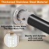 S SYDIEN 4PCS Closet Pole Socket, 1-1/4 Inch Stainless Steel