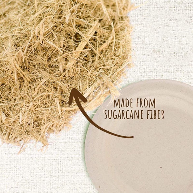 Pack of 100 Super Rigid Paper Plates, 100% Biodegradable and