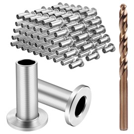 BLIKA 100 Pack Stainless Steel Protector Sleeves for 1/8" 5/32" or 3/16" Deck Cable Railing, for Wood/Composite Posts, T316 Marine Grade, Cable Railing Protector Sleeves