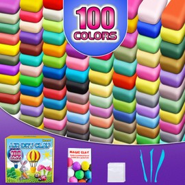 Air Dry Clay 100 Colors, Modeling Clay for Kids, DIY Molding Magic Clay, Gift for Kids