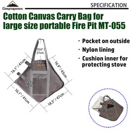 CAMPINGMOON Carrying Storage Bag for Extra Large Size Grill B-055