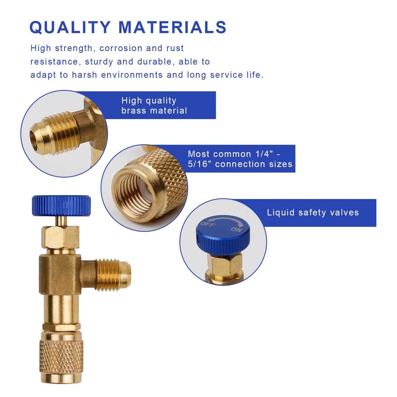 Air Conditioning Safety Valve - 5/16 Inch - 1/4 Inch