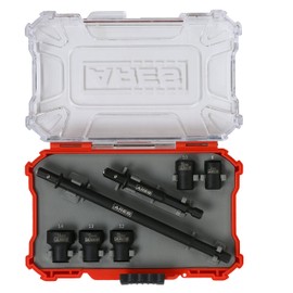 ARES 27087 – Nut Driver Set – Metric Magnetic 7-Piece – Detachable and Cleanable – Radial 6 Point Drive Sockets Load on Flats - Removable Socket Ends for Easy Cleaning – Heavy Duty CR-V Steel