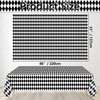 Hegbolke 4 Pack Black and White Checkered Tablecloths, Gingham Table