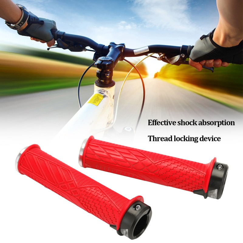 2pcs/set Bike Handlebar Grip Anti Slip Texture Durable Bicycle Handlebar