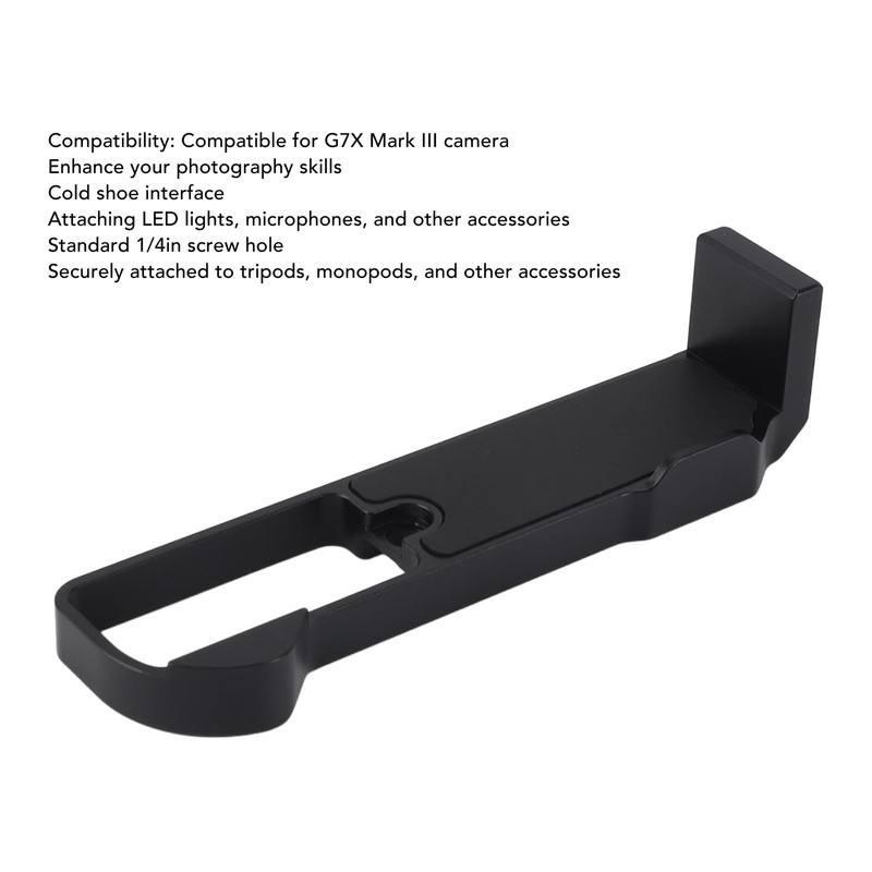 1/4in Thread Quick Release L Bracket Plate Aluminium Alloy Microphone