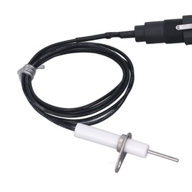 2 Pieces Piezo Igniter, Piezoelectric Igniter, Gas Piezo Ignition, 1 Off 2 Push Button with Ignition Pin Wire, 1 Metre Piezoelectric Ignition for Fireplace, Stove, Heating, Kitchen