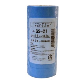 カモ井 ガラスシーリング用マスキングテープ 7巻入 18mm×18M GS-21