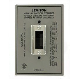 Leviton GY Type 1 Enclosure (for 30 Amp Motor Controller), N13NC-DS, Gray