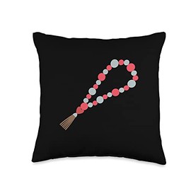 Best Islamic Gifts for Muslims Prayer Dhikr Beads Throw Pillow, 16x16, Multicolor
