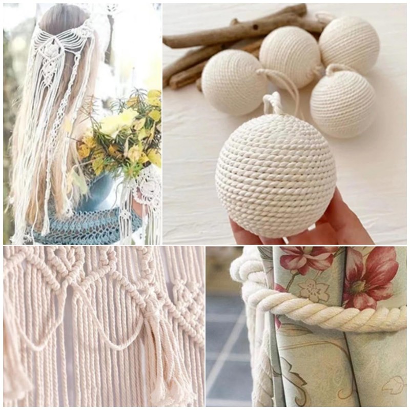 Cotton Rope Cord Cord 10 mm 5 m Rope Cotton